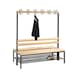 C+P Wardrobe bench 2-sided, H1650B1500D750 mm, black-grey No. 8051-210|S10105 - Clothes locker (workshop) - 2