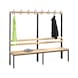 C+P Wardrobe bench 1-sided, H1650B1960D400 mm, black-grey No. 8052-100|S10000 - Clothes locker (workshop) - 2