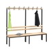 C+P Wardrobe bench 1-sided, H1650B1960D400 mm, black-grey No. 8052-100|S10026 - Clothes locker (workshop) - 2