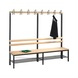 C+P Wardrobe bench 1-sided, H1650B1960D400 mm, black-grey No. 8052-110|S10063 - Clothes locker (workshop) - 2