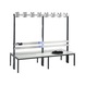 C+P Wardrobe bench 2-sided, H1650B1960D750 mm, No. 8052-200|S10090 - Clothes locker (workshop) - 2