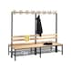 C+P Wardrobe bench 2-sided, H1650B1960D750 mm, black-grey No. 8052-210|S10041 - Clothes locker (workshop) - 2