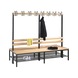 C+P Wardrobe bench 2-sided, H1650B1960D750 mm, black-grey No. 8052-210|S10057 - Clothes locker (workshop) - 2
