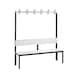 C+P Wardrobe bench, 1-sided, damp room, H1650B1500D407 mm, No. 8061-100|S10013 - Clothes locker (workshop) - 1