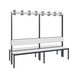 C+P Wardrobe bench 2-sided, damp room, H1650B1960D760 mm, No. 8062-200|S10000 - Clothes locker (workshop) - 2