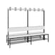 C+P Wardrobe bench 2-sided, damp room, H1650B1960D760 mm, No. 8062-210|S10000 - Clothes locker (workshop) - 2