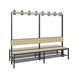 C+P Wardrobe bench 2-sided, damp room, H1650B1960D760 mm, No. 8062-210|S10004 - Clothes locker (workshop) - 2
