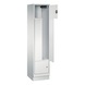 C+P Classic locker, 2 compartments, H1800B420D510 mm, light gray No. 8123-122|S10000 - Clothes locker (workshop) - 2