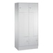 C+P Locker Classic, 4 compartments, H1800B820D510 mm, light gray No. 8123-224|S10000 - Clothes locker (workshop) - 1