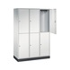 C+P Locker double-decker Intro, 3 compartments, H1950B1220D490 mm, No. 8270-302|S10002 - Clothes locker (workshop) - 2
