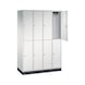 C+P Locker double-decker Intro, 4 compartments, H1950B1220D490 mm, No. 8270-401|S10000 - Clothes locker (workshop) - 2