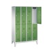 C+P Locker double-decker Classic, 4 compartments, H1850B1190D500 mm No. 8310-40|S10000 - Clothes locker (workshop) - 2