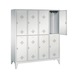 C+P Locker double-decker Classic, 4 compartments, H1850B1590D500 mm No. 8310-42|S10000 - Clothes locker (workshop) - 2