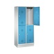 C+P Locker double-decker Classic, 2 compartments, H1800B810T500 mm No. 8320-22|S10002 - Clothes locker (workshop) - 2