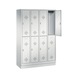 C+P Locker double-decker Classic, 4 compartments, H1800B1190D500 mm No. 8320-40|S10000 - Clothes locker (workshop) - 2