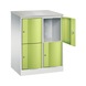 C+P Locker cabinet Resisto 4 compartments H1077B772D540 mm No 8472-272|S10024 - Clothes locker (workshop) - 2