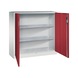 C+P Workshop cupboard H1200B1200D400 mm light gray/ruby red No 8530-000|S10116 - Workshop cabinet - 2