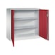 C+P Workshop cupboard H1200B1200D500 mm light gray/ruby red No 8531-000|S10147 - Workshop cabinet - 2