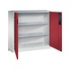 C+P Schwerlastschrank, H1200B1200T500 mm, Lichtgrau/Rubinrot Nr. 8531-052|S10185 - Werkstattschrank - 2