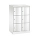 C+P Locker cabinet Resisto 6 compartments H1255B772D540 mm No 8573-272|S10350 - Clothes locker (workshop) - 1