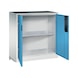 C+P Heavy-duty cupboard, H1000B930D500 mm, light gray/light blue No. 8821-052|S10265 - Workshop cabinet - 2