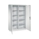 C+P Workshop cupboard 10 compartments, H1950B1200D500 mm, light gray No. 8931-311|S10121 - Clothes locker (workshop) - 1