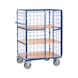 FETRA 8482-3DE shelf trolley, height 1,552 mm, 1,000x700 mm - Shelf trolley with hinged doors, three shelves - 1