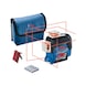 BOSCH line laser GLL 3-80 C with 4x1.5 V LR6-AA battery adapter 0601063R00 - Point and line laser - 1