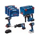 BOSCH Combo Kit Set 4x 18VGSR 18V-90C/GDX 18V-210C/GBH18V-24C/GSA18V-28 3x rechargeable battery - Power tool set - 1