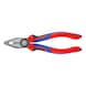 Pince universelle KNIPEX 180&nbsp;mm, tête polie, poignée bimatière - Pince universelle avec manchons de préhension bimatière - 1