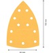 BOSCH EXPERT C470 Sandpaper 102 x 62/93 mm K 120 50 pieces 2608901649 - Abrasive tool made of abrasive on backing - 2