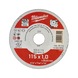 MILWAUKEE metal cutting disc115x1 mm Contractor 200 pieces 4932451475 - Abrasive cutting disc - 1
