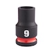 MILWAUKEE Schlagnuss Shockwave 3/8 Zoll 9x32 mm 4932480266 - Kraftschraubereinsatz (6kant) - 1