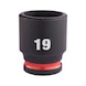 MILWAUKEE Impact socket Shockwave 3/8IN 19X34 mm 4932480276 - Power screwdriver bit (hexagonal) - 1