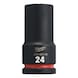 MILWAUKEE Impact socket Shockwave 3/4 inch long 24x90 mm 4932480383 - Power screwdriver bit (hexagonal) - 1