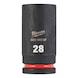 MILWAUKEE Impact socket Shockwave 3/4 inch long 28x90 mm 4932480387 - Power screwdriver bit (hexagonal) - 1