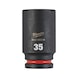 MILWAUKEE Impact socket Shockwave 3/4 inch long 35x90 mm 4932480394 - Power screwdriver bit (hexagonal) - 1