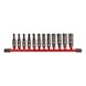 MILWAUKEE Impact socket set 1/4 inch long 12-pieceShockwave 4932480453 - Power screwdriver bit (hexagonal) - 1