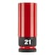 MILWAUKEE Impact socket Shockwave 1/2 inch 21 mm KFZ 4932493373 - Socket spanner - 1