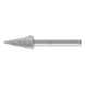 PFERD HSS burr pointed cone shape G diameter 12x25 mm shank 6 mm Z 3 fine
