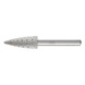 PFERD HSS burr, pointed arch shape K diameter 12x30mm shank 6 mm Z 3 fine
