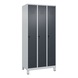 C+P CLASSIC PLUS locker, feet, 3 compartments, 1,950x900x500 mm, RAL 7035/7016 - Classic PLUS locker - 2