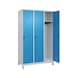 C+P CLASSIC PLUS locker, feet, 3 compartments, 1,950x1,200x500 mm, RAL 7035/5012 - Classic PLUS locker - 1