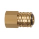 Schnellverschlusskupplung Nennweite 7,2 Messing blank 107211