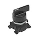 METAL WORK Long rotary lever black 2 positions 106450