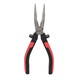 KS TOOLS ERGOTORQUE flat round nose pliers, bent, 210 mm on hanger - Flat round pliers - 1
