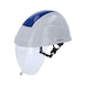 Safety helmet with face shield, blue - Work safety helmet with face protection - 1