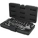 KS TOOLS Refrigeration and air conditioning square socket wrench set, 19-piece - Socket wrench set - 1