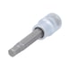 3/8 inch bit socket for hexagon socket on brake caliper, 7 mm, 72 mm long - Additional bit socket - 1