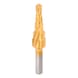 KS TOOLS HSS-TiN step drill, D: 4.8-10.7 mm, 5 steps - HSS-TiN step drill - 1